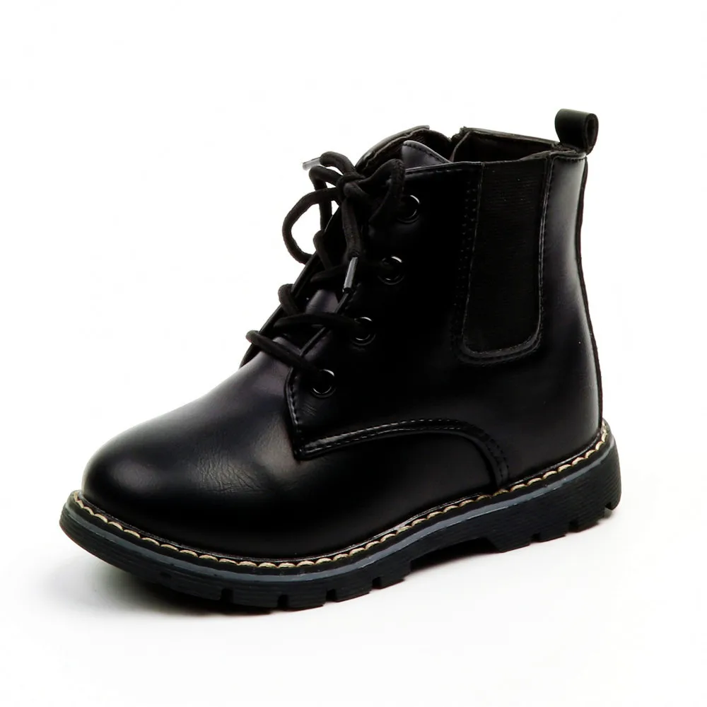 

Hot Sale All Seasons Girls High Quality Fashion Boots Baby Girls Genuine Leather Camouflage Breathable Non-slip Soft Kid Shoes