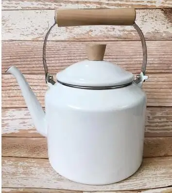 Koop Klassieke japanse stijl pot 2.0L emaille ketel koffie pot bloempot elektromagnetische oven algemene bloem pot Inductie Kookplaat