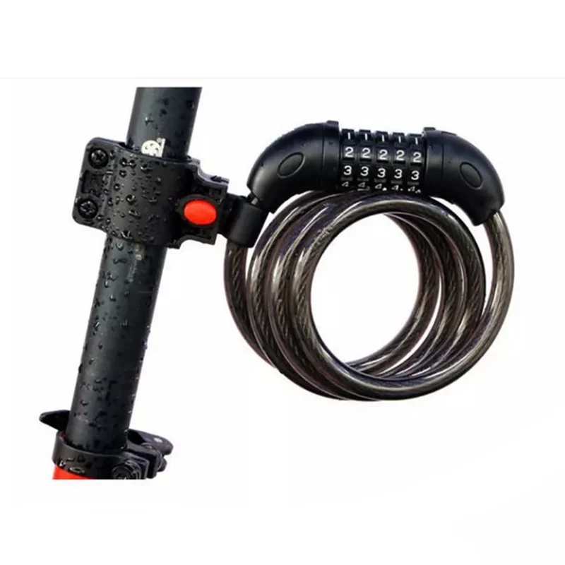 Bicycle Lock Anti Theft Safety 1200 mm x 12 mm cable lock 5 Digit Code