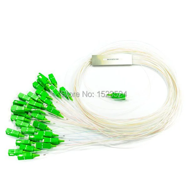 

Free Shipping 0.9mm Steel Tube 1x32 Mini Blockless SC/APC Connector 1:32 32 Ports Fiber Optical PLC Splitter