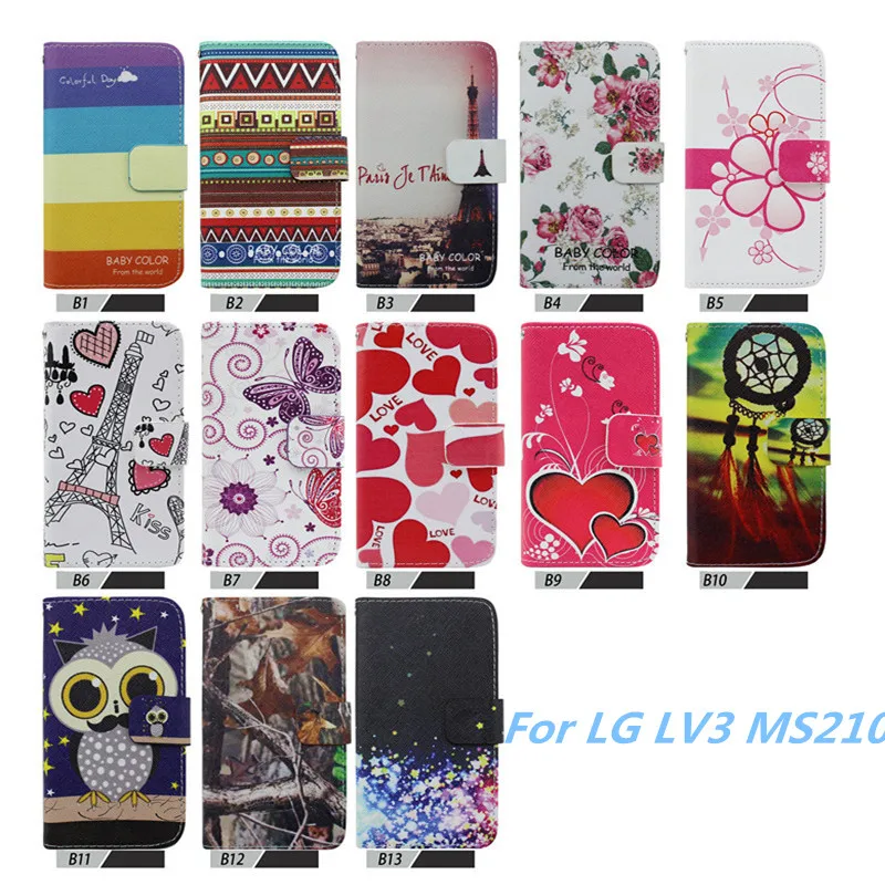 PU Leather flip wallet phone case For LG Aristo LV3 MS210