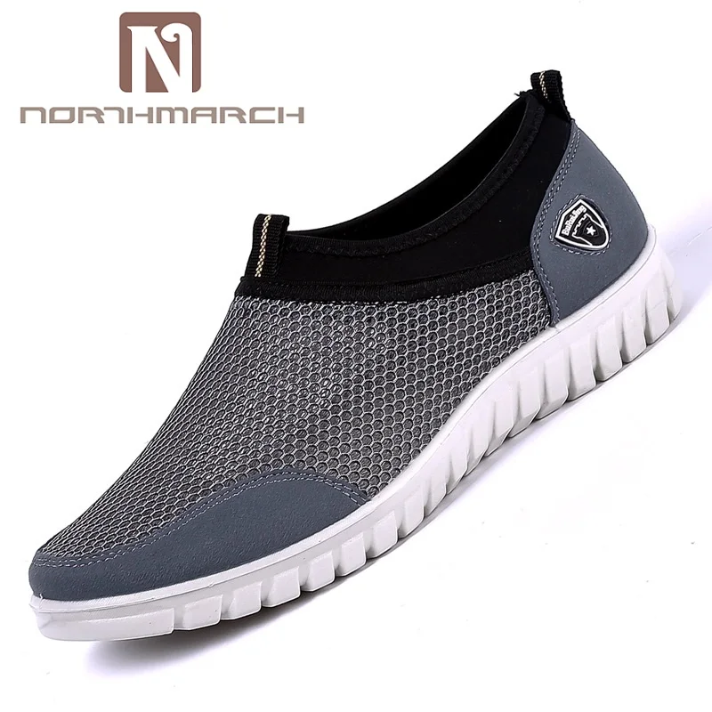 NORTHMARCH حذاء رجالي كاجوال أحذية رياضية الرجال الصيف الانزلاق على شبكة تنفس أحذية لينة يصعب ارتداء المشي حذاء رجالي Zapatillas NORTHMARCH حذاء رجالي كاجوال أحذية رياضية الرجال الصيف الانزلاق على شبكة تنفس أحذية لينة يصعب ارتداء المشي حذاء رجالي Zapatillas