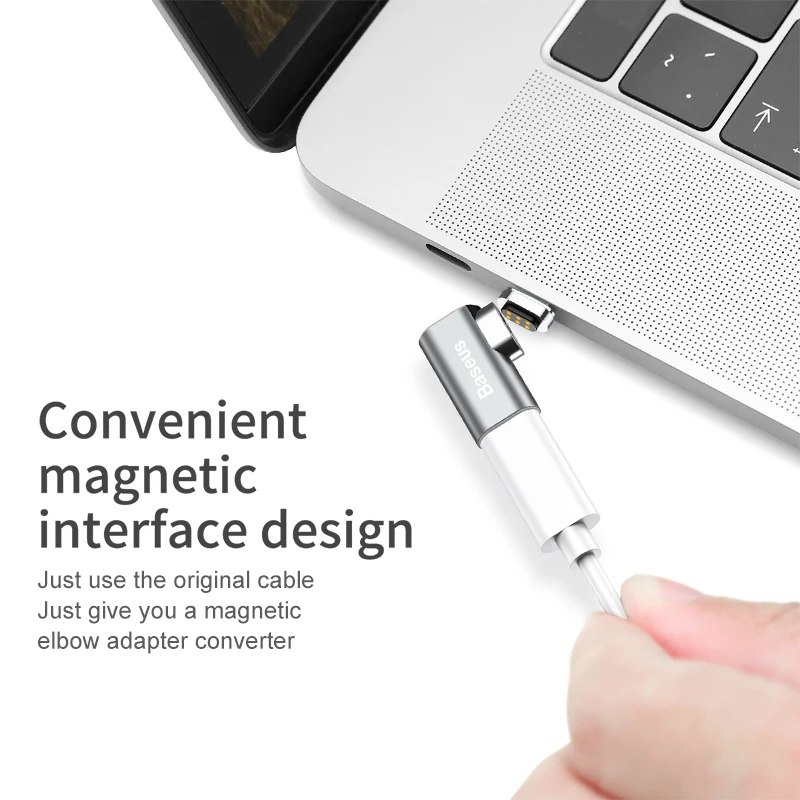 Baseus кабель usb type-C к магнитному адаптеру type-C для Macbook samsung s8 s9 OnePlus 5 5T 6 быстрая зарядка магнит USB-C разъем