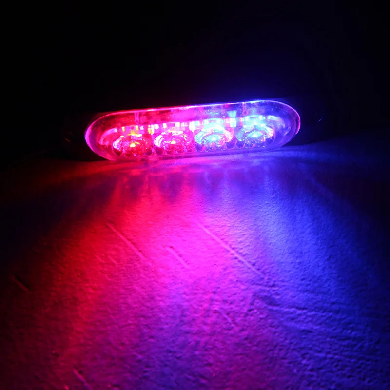 LED Truck Trailer forklift Red Rear Tail Brake Light Square Side Marker Truck Trailer Submersible external lamp Car Truck Warning Light warning light Car flash Police Emergency flasher Strobe Emergency Grille (9)