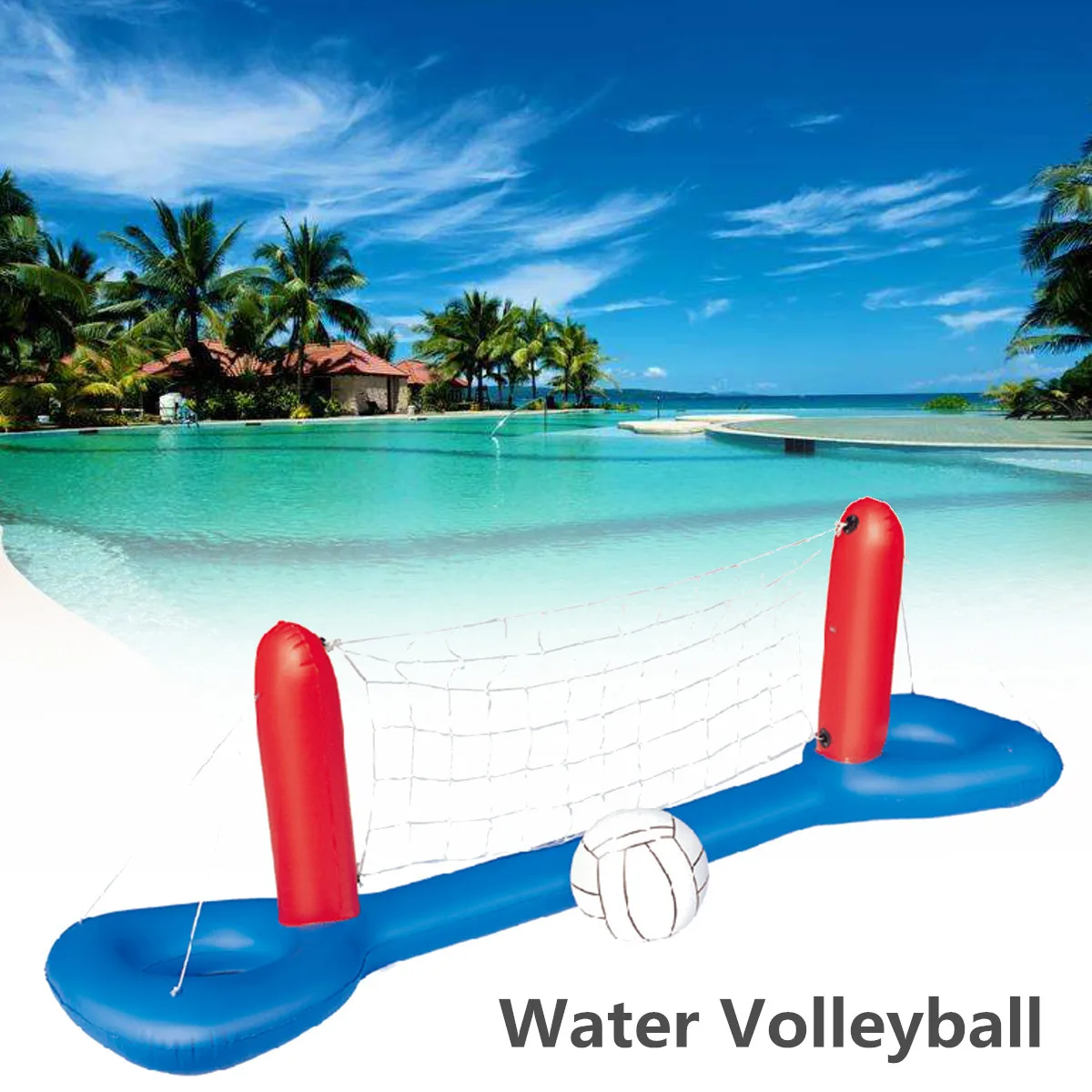 Надувная волейбольная сетка для взрослых детей Детская водная плавающая волейбольная сетка подставка игрушки для купания игра