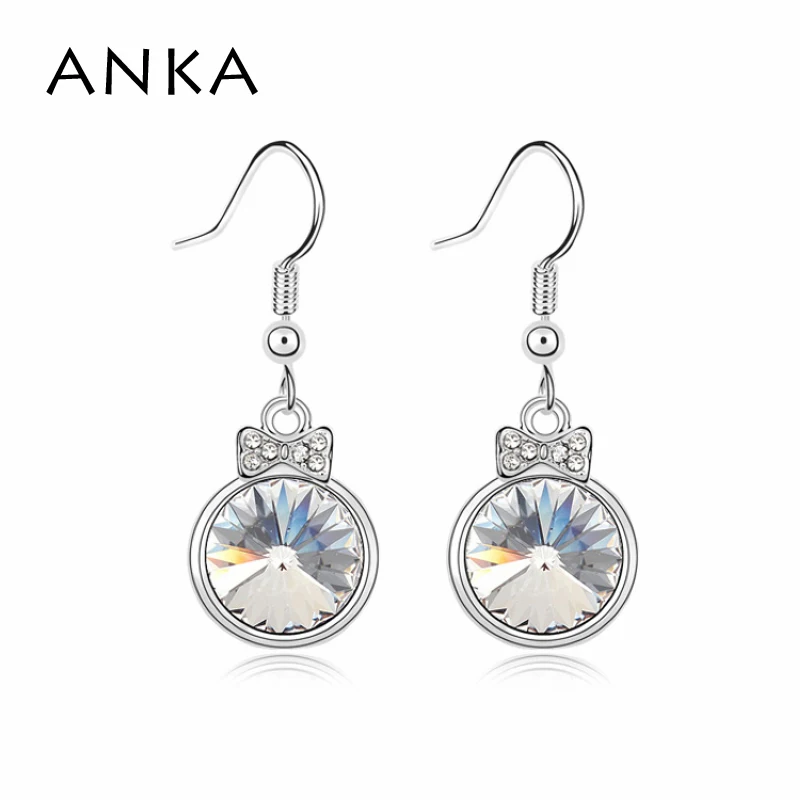 

ANKA New Jewelry Drop Circle Earrings With Crystal Dangle Earring Christmas Gift for Women Crystals from Austria #99177