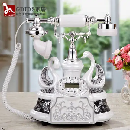 Home happiness flower telephone Europe type table topper telephone home fixed antique phone vintage wireless