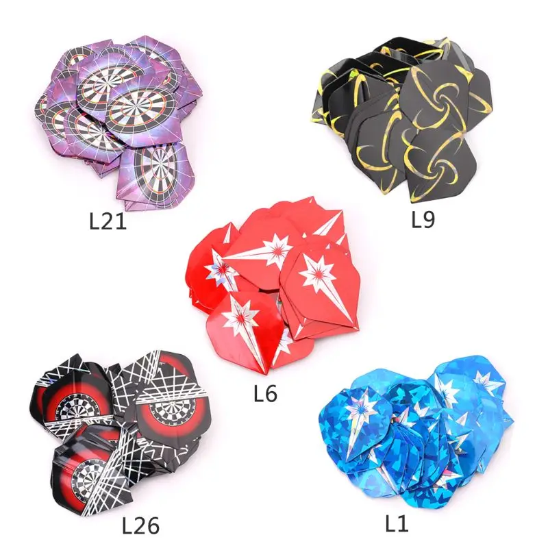 

30pcs Professional 2D Cool Bling Dart Flights Tail Outdoor Sport Darts Wing Tail Darts Accessories