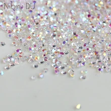 1440pcs lot 1 3mm Multicolor Nail Art Gems Micro Nail Rhinestones Mini Nail Art Decorations Manicure