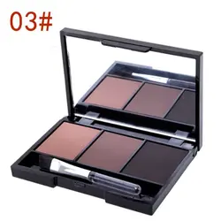 Палитра коробочка с косметическим зеркалом Enhancer инструмент для нанесения макияжа 3 цвета
