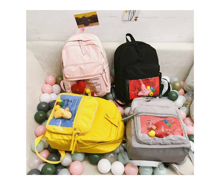 Cute Clear Transparent Women Backpacks PVC Stuffed Toys Student Schoolbags Fashion Teenage Girls Bags for School Backpack New_35_12