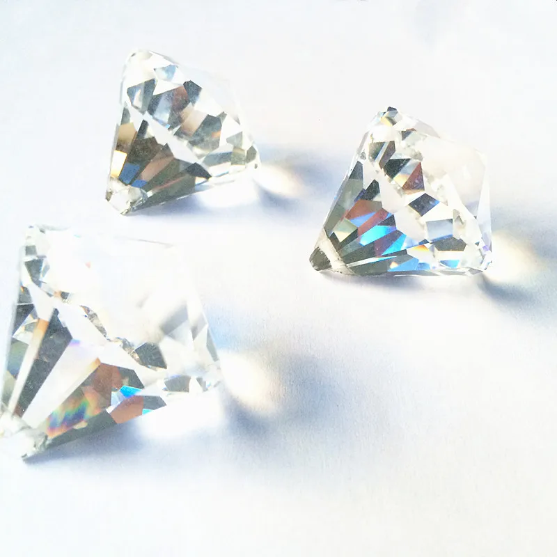 

30pcs/lot, Free Shipping 30mm Crystal Chandelier Ball Of Crystal Diamond Shape Ball For Chandelier/ Curtain Hanging(+30pcs Ring)