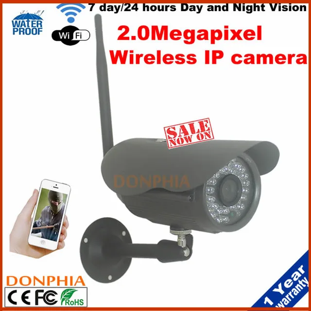 2016 p2p IP Camera 2MP Promotion Plug Play H.264 Wireless ONVIF 2.0 Megapixel WIFI IP Cam waterproof outdoor phone Remote view