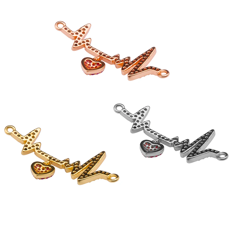 Complete animal charms bracelet jewelry connector accessories for diy bracelet making copper zircon micro pave cz wholesale