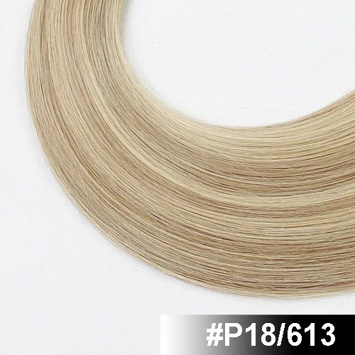FOREVER волосы на ленте, человеческие волосы для наращивания 1" 18" 2" 20 шт, настоящие прямые бразильские волосы Remy на невидимой ленте, искусственная кожа, уток - Цвет: P18/613