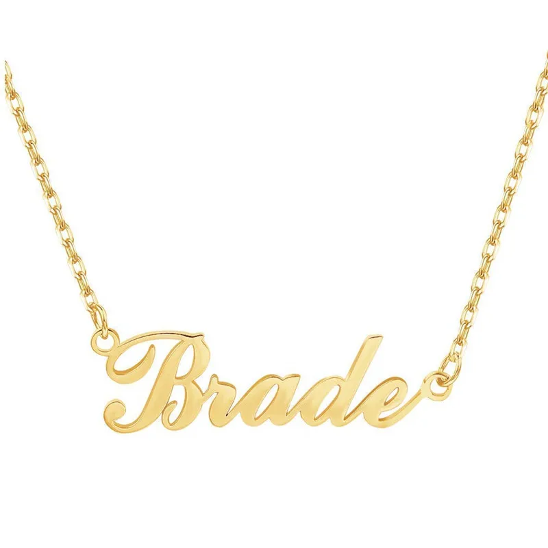 

Hot Custom Necklace Personalized Name Necklace Women Gold Silver Nameplate Long Initial Pendants Necklaces Special Jewelry Gift