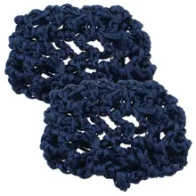 2017 NEW 2 Pcs Navy Blue Elastic Band Meshy Net Bun Cover Hairnets for Women