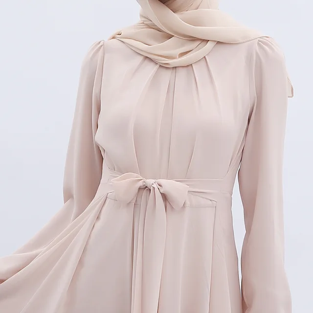 Chiffon Abaya Dubai Muslim Hijab Dress Kaftan Turkish Islamic Clothing Jilbab Femme Musulman Abayas For Women Caftan Dresses 4