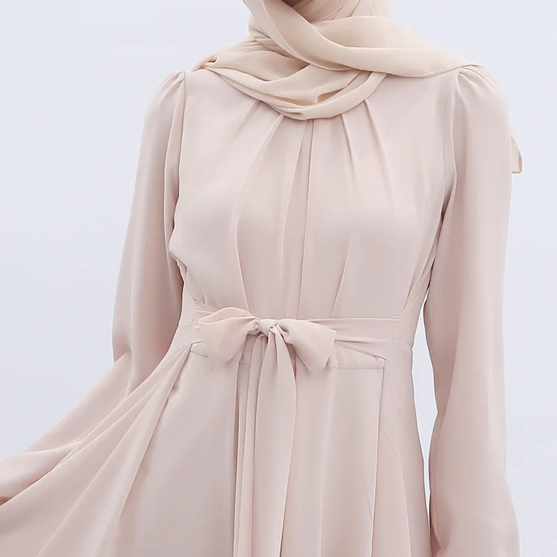 Chiffon Abaya Dubai Muslim Hijab Dress Kaftan Turkish Islamic Clothing Jilbab Femme Musulman Abayas For Women Caftan Dresses