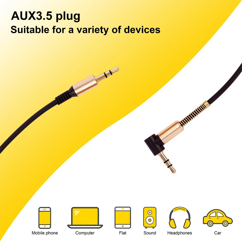 Аудиокабель Aux от 3,5 мм до 3,5 мм аудио разъем акустический кабель автомобильный Aux шнур для автомобильных наушников iphone samsung AUX шнур