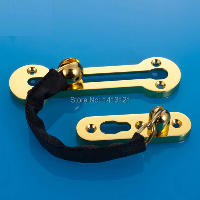 free shipping zinc alloy gold Anti theft deduction Security chain hotel home window door bolt lock