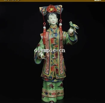 

12''chinese ceramic pottery Painting handcraft china ancient girl women lady