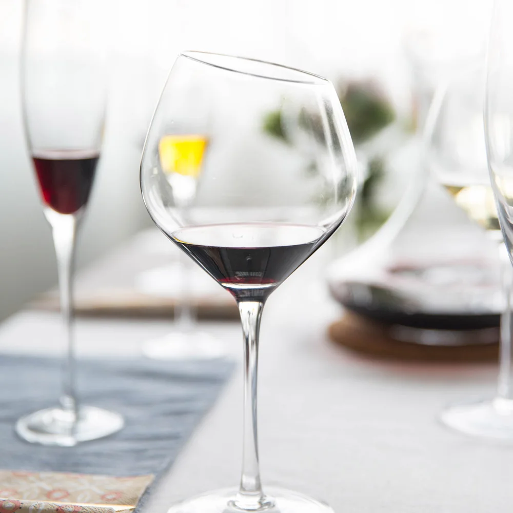 Creative wedge crystal glass red wine cup Champagne Cup Gobletwine cup