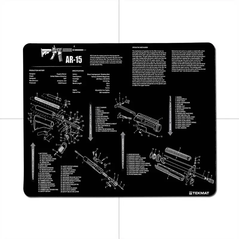 MaiYaCa CS GO запасные части для ружья m14 AR15 HK45 AK47 98 K геймер Скорость мыши розничной резиновый коврик для мыши самодельные картины компьютер игровой коврик для мыши - Цвет: 18x22cm