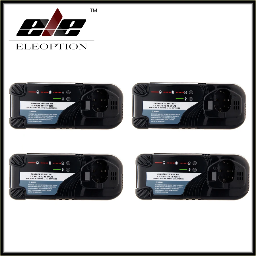 

Eleoption 4PCS Charger for Hitachi 7.2V-18V Ni-CD Ni-MH and Li-ion Power Tool Battery,UC7SB,UC9SD,UC14SD,UC14YFA,UC18YG