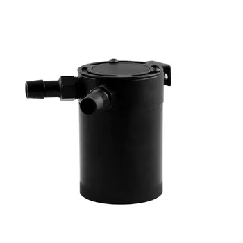 

Automobile Compact Baffled Oil Catch Can 2-Port Black Universal