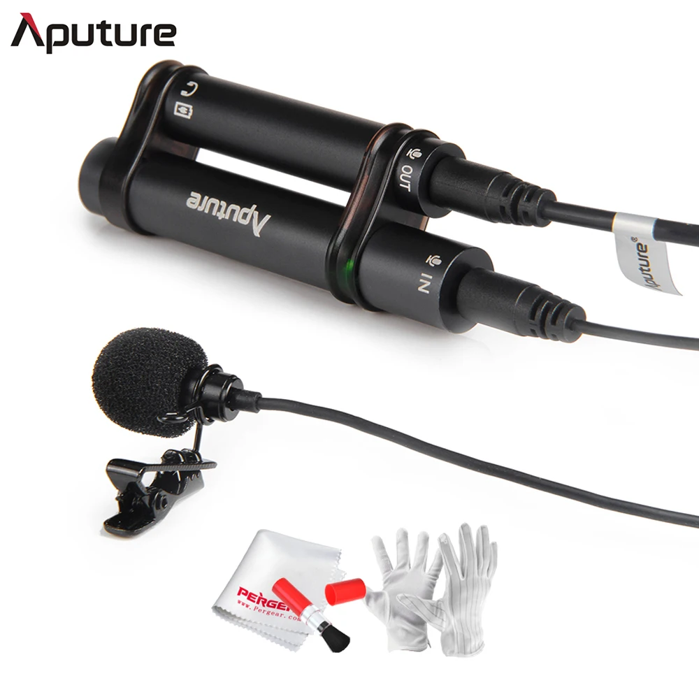 Aputure A.lav Lavalier Microphone Professional Omnidirectional Lavalie Condenser Mic for Mobile Phone Pad Recorder + Gift Kit