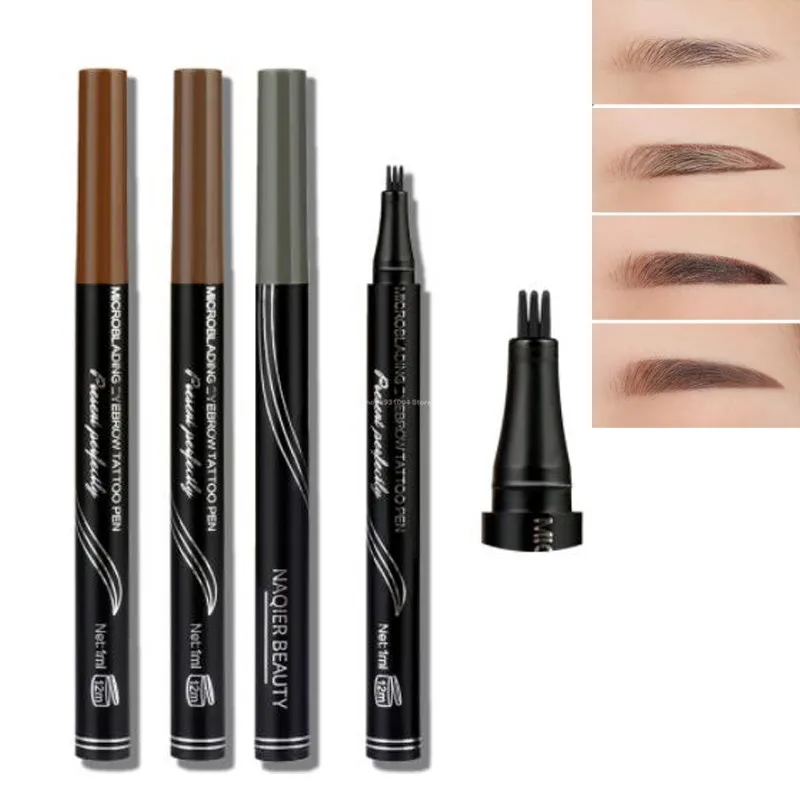 3 Colors Eyebrow Tattoo Pen Makeup Natural Long Lasting Tattoo Eyebrow
