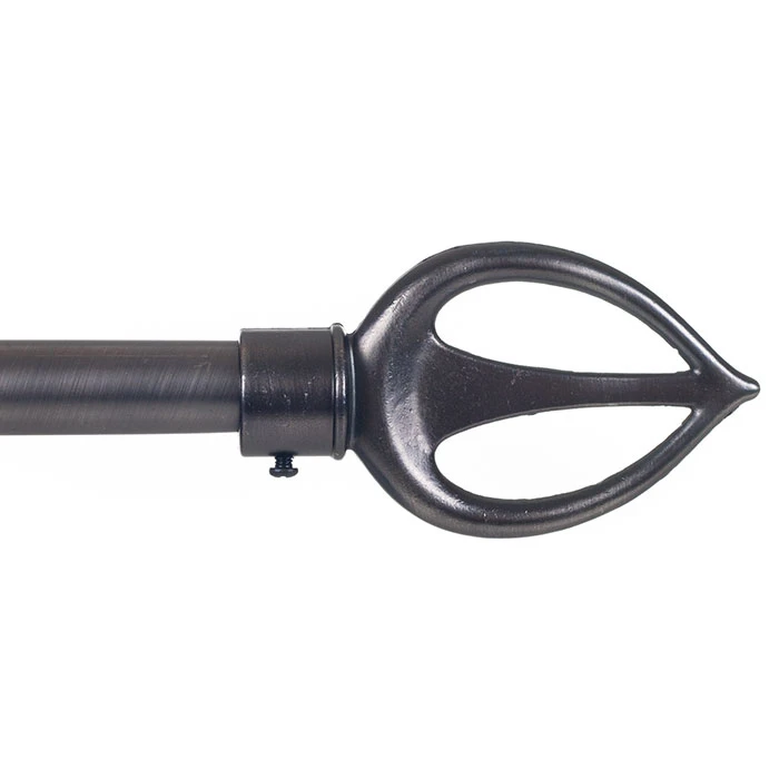 Lavish Home Spear Curtain Rod 62-144, 3/4 inch - Pewter