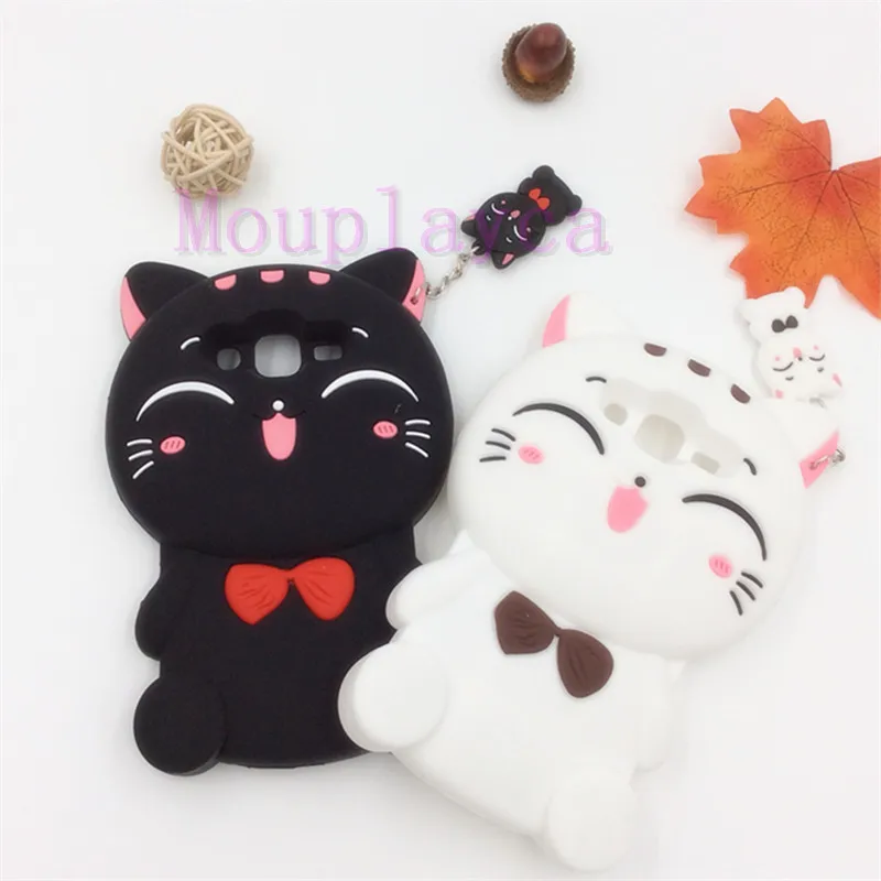 Mouplayca фортуна cat Телефон case симпатичные 3D кремния мягкий прекрасный мода Cat Для