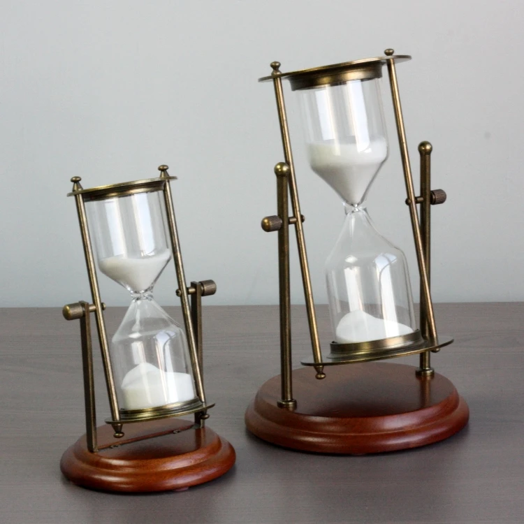 European American luxury Royal Oak wood bronze hourglass bookends book