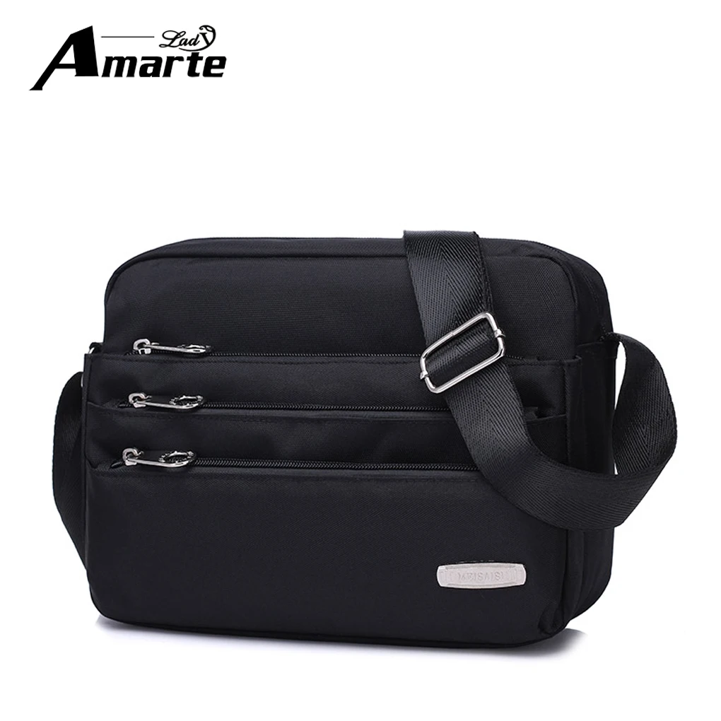 

Aramte Fashion Men Shopping Flap Bags Male Shoulder&Crossbody Bags Top Versatile Oxford All-match Carved Shoulder Cross Carrier