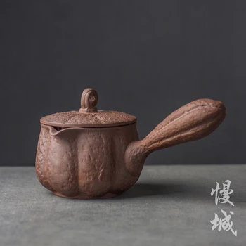 

Coarse pottery kiln handmade vintage antique household Japanese teapot Kung Fu cooking tea pot filter teaware water kettle
