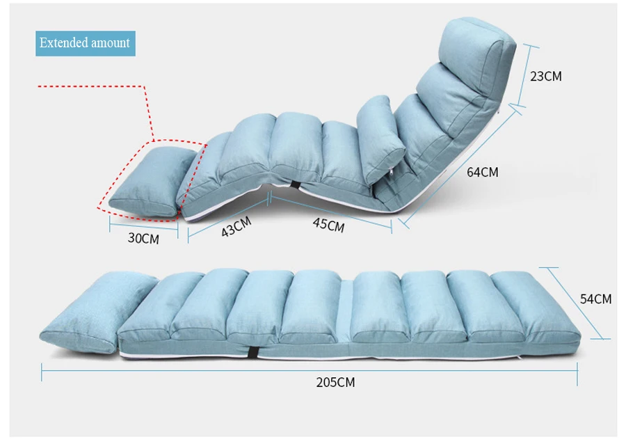 Складной шезлонг кресло диван кресло первый класс Досуг белье диван кровать Регулируемый шезлонг стул с подушкой