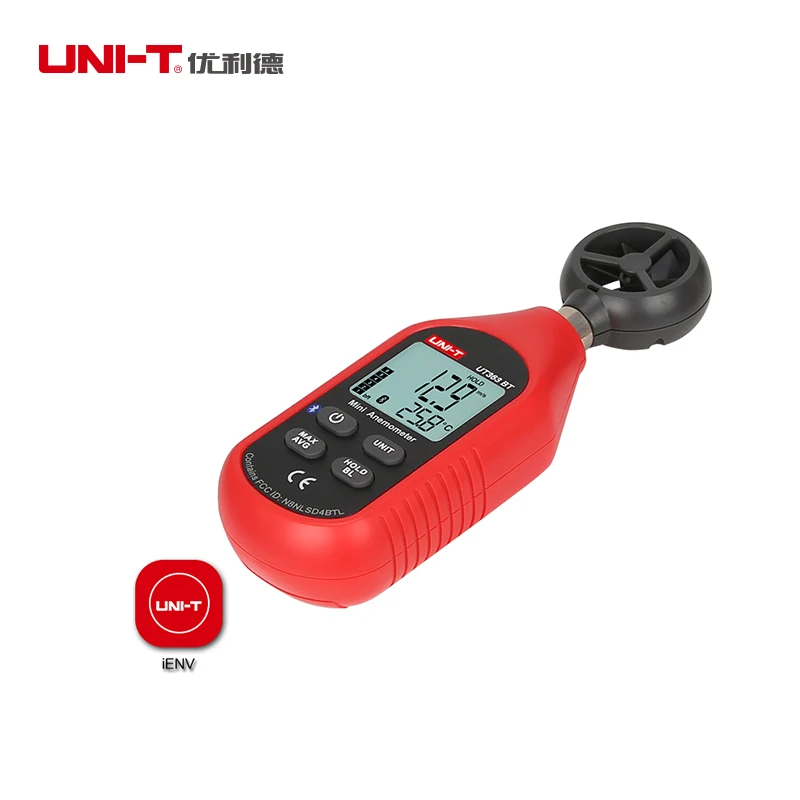 UNI-T UT363BT Мини bluetooth цифровой анемометр Температура Скорость Ветра метр и термометр обновлен от UT363