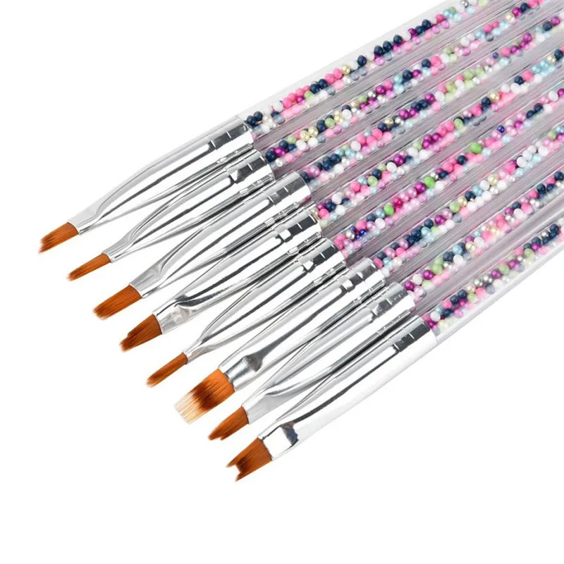 

8pcs Nail Art UV Gel Polish Design Dot Painting Detailing Pen Tool Set Beauty Nail Tools Pennelli Nail Art nagel kwasten