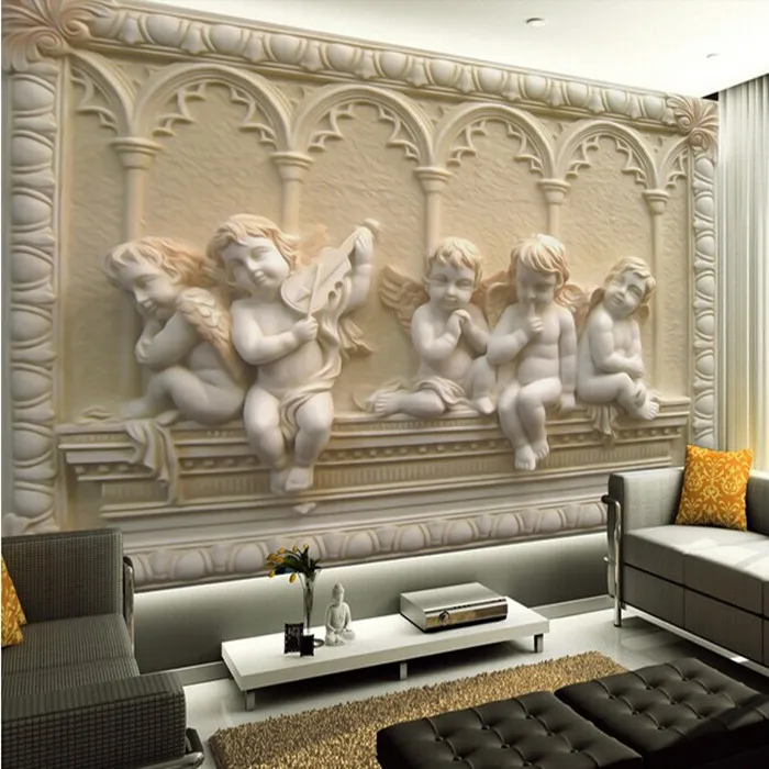 

5d papel Murals parede 3d Wall Murals Wallpaper for walls Jade Angel 5d Murals Home Decor 3d Wall Photo Mural Wall paper