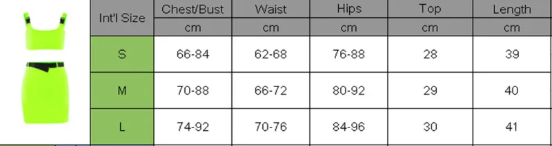 Сексуальный женский комплект одежды, неоновый зеленый топ на бретелях, короткая юбка комплект, поступление, женские комплекты, вечерние наряды, женская одежда, летний комплект