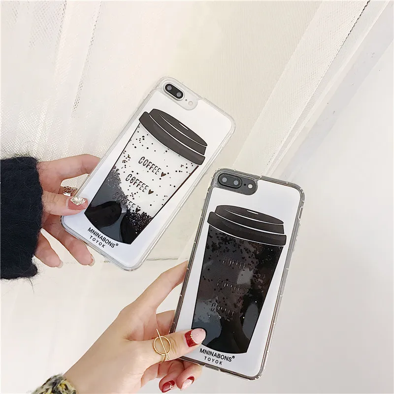 Роскошный блестящий чехол GYKZ для iPhone 6 6s 7 XS MAX XR X 8 Plus телефона из ТПУ с сыпучим