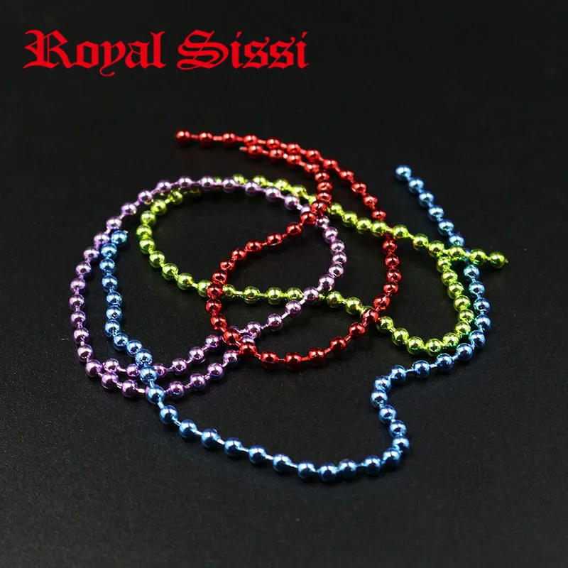 

5pcs/set dia. 2.4mm copper material mini bead chain eyes 4 colors metal fish eyes crazy charlie fly fishing fly tying materials