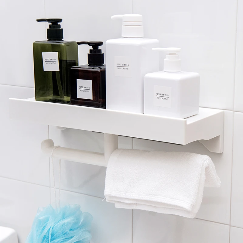 Billige KLX Hohe qualität bad Lagerung regal Küche Schlag kostenloser Keine spur Rolle papier rack home Handtuch haken Lagerung inhaber organizer