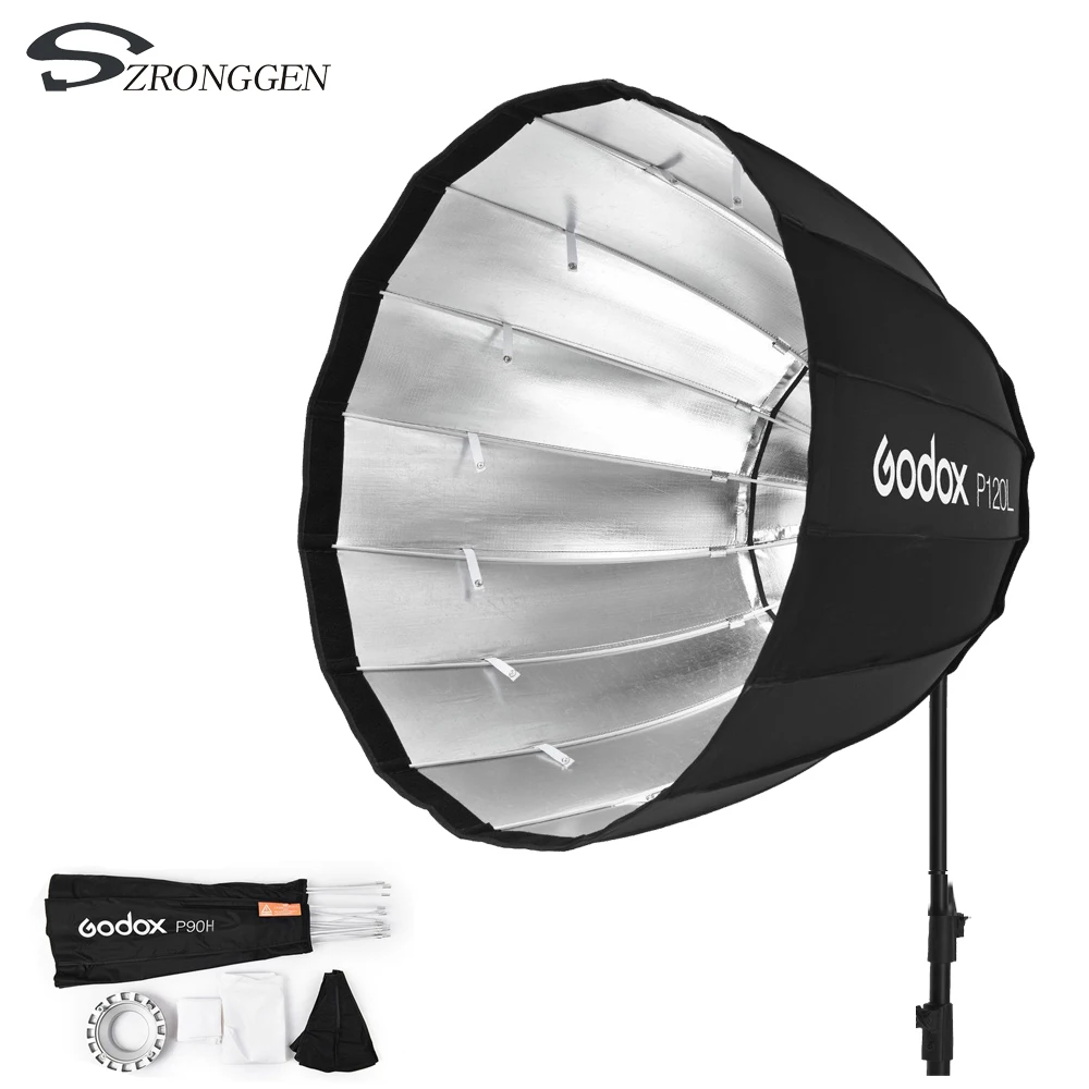 Портативный параболический софтбокс Godox P120L 120 см студийный Отражатель вспышки
