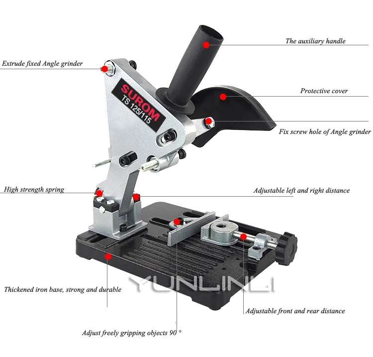 Фиксированная подставка для угловой шлифовальной машины Универсальный кронштейн полировщик шлифовальный многофункциональный станок для резки 3 кг LYL-02
