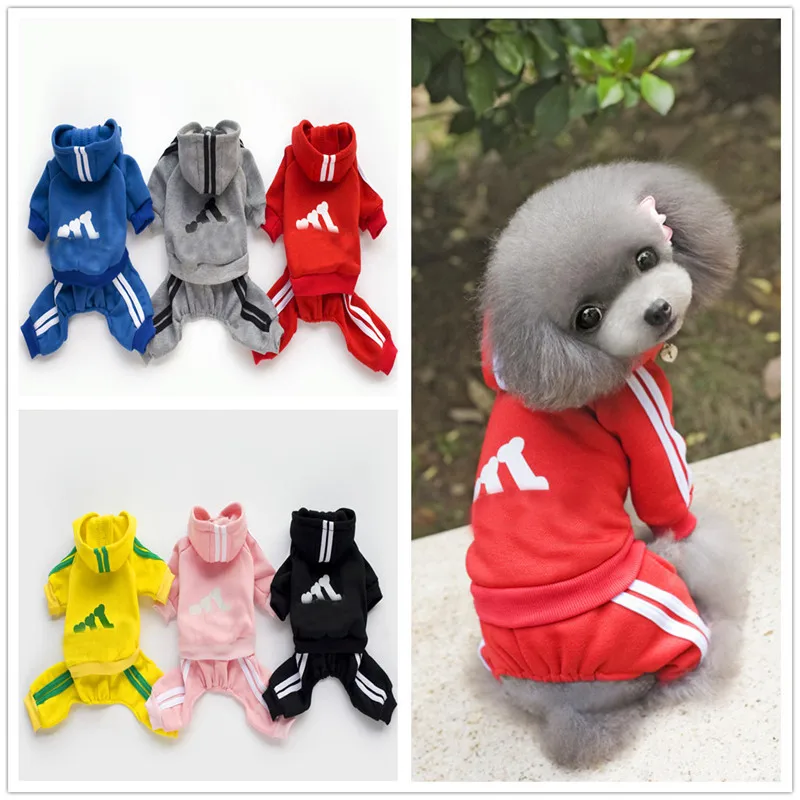 Discount Price Autumn And Winter Warm Dog Clothes Cotton Four-leg Hoodie Suit Puppy Sweater Chihuahua Pet Clothing Dogs Coat