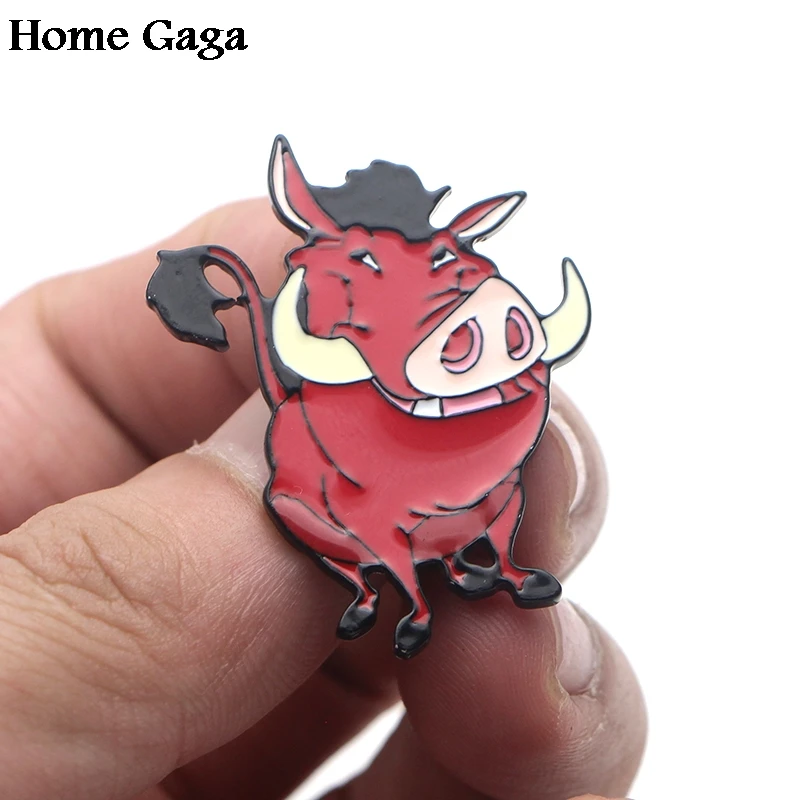 Homegaga Лев kings Mufasa цинка галстуком-бабочкой со смешными героями из мультфильмов булавки броши для рюкзака, одежды для Кепка для мужчин и женщин, Декоративные значки медаль D1842