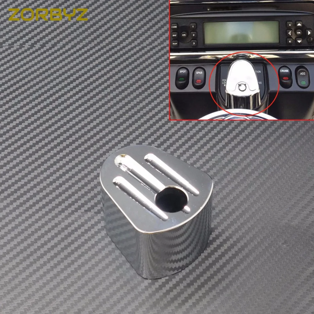 ZORBYZ Chrome Aluminum Edge Cut Ignition Switch Cover for Harley